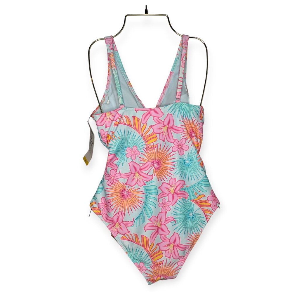 Member's Mark Tropical Floral Wrap One Piece Swimsuit Women's Size Medium NWT - Picture 5 of 13